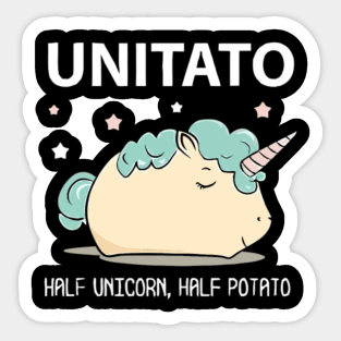 Unitato half unicorn and half potato Sticker